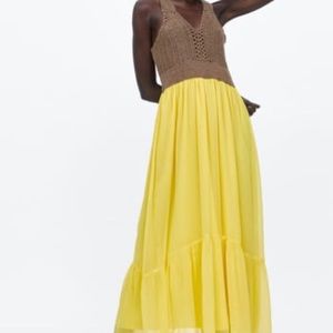 Zara dress with crochet trim